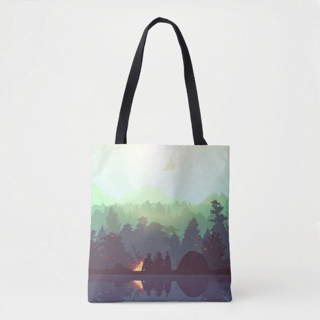 Camping Adventure Forest Mountain Illustration (Vorderseite)