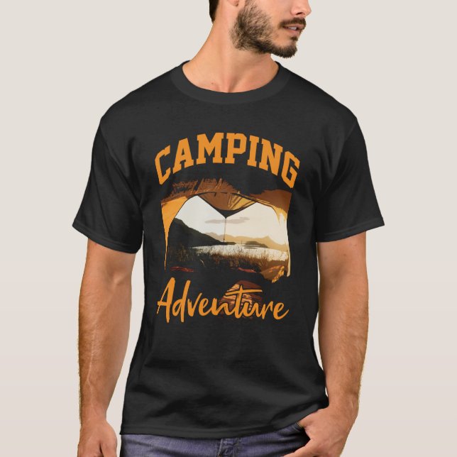 Camping Adventure Inspirational Amusing Camping Qu T-Shirt (Vorderseite)