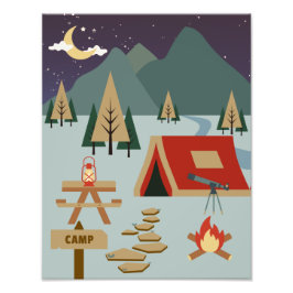 Camping Adventure Print Fotodruck