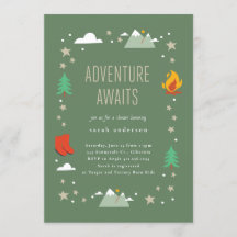 Camping Adventure wartet auf neutrale Babydusche