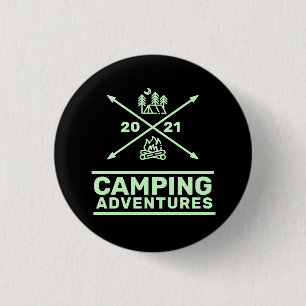 Camping Adventures 2021 Minimales Wappen Button