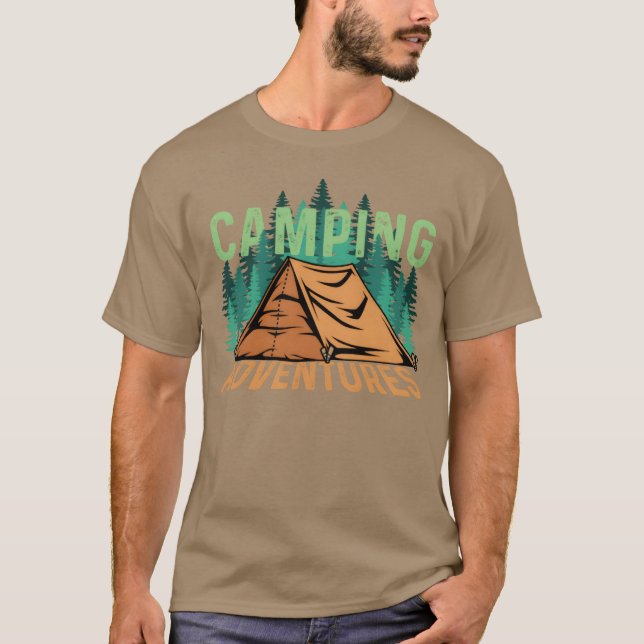 Camping Adventures Nature Person Gift friends T-Shirt (Vorderseite)