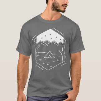 Camping am Fuße des Berges Mädchen T-Shirt