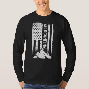 Camping American Flag Patriotic 5th Wheel Camper T-Shirt
