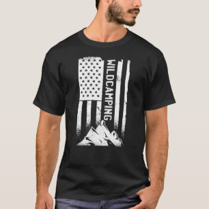 Camping American Flag Patriotic 5th Wheel Camper T-Shirt