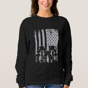 Camping American Flag Patriotic Campfire Ou Sweatshirt