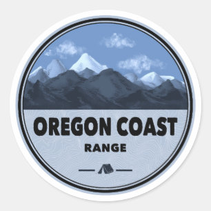 Camping an der Oregon-Küstengebirgskette Runder Aufkleber