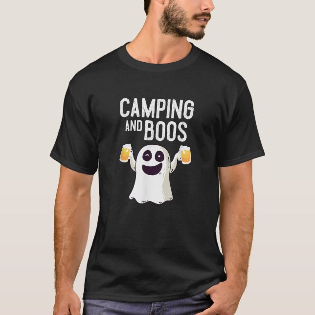 Camping and Boos Camping Halloween Costume For Men T-Shirt (Vorderseite)