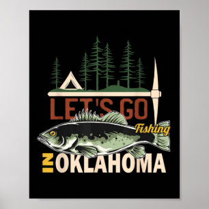 Camping Angeln in Oklahoma - Natur Oklahoma Fisch Poster