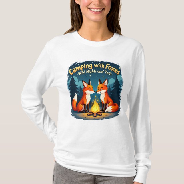 Camping Animal Funny T - Shirt (Vorderseite)