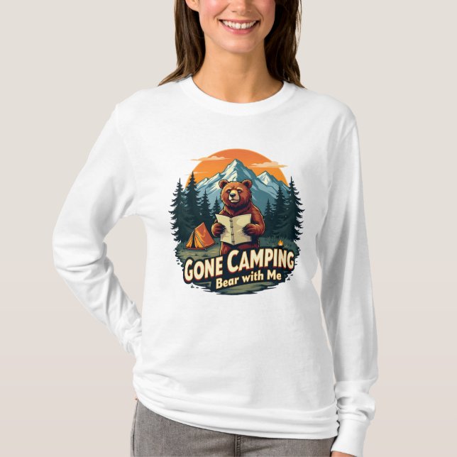 Camping Animal Funny T - Shirt (Vorderseite)