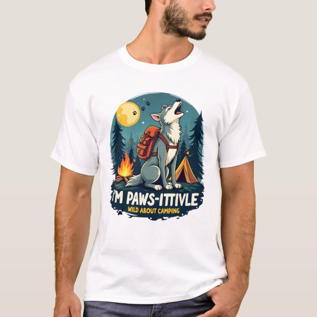 Camping Animal Funny T - Shirt (Vorderseite)