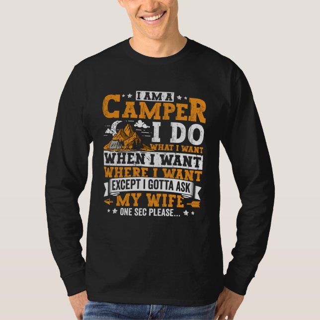 Camping Apparel Camper Outdoor Travel for Men  1 T-Shirt (Vorderseite)