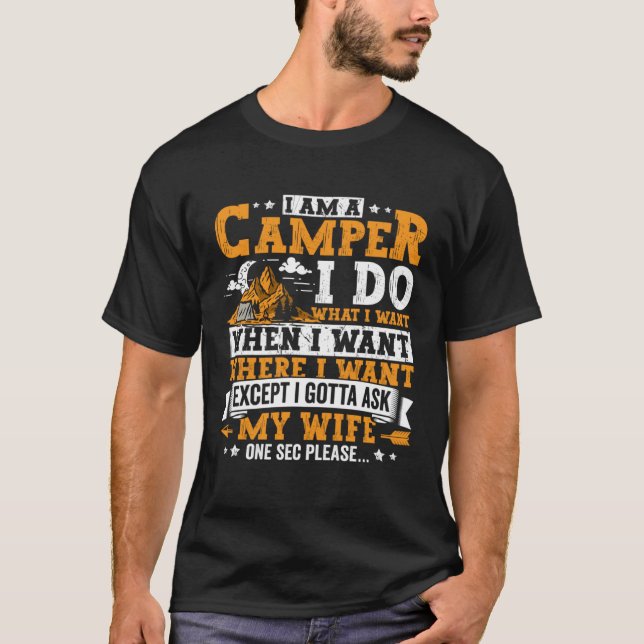 Camping Apparel Camper Outdoor Travel for Men  1 T-Shirt (Vorderseite)