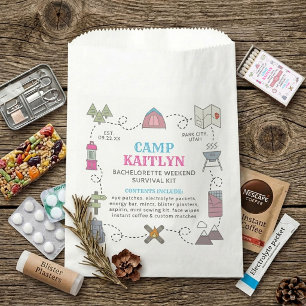 Camping-Ausflug-Junggesellinnen-Abschiedsparty-Übe Geschenktütchen