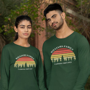 Camping-Ausflugswald Sunset Long Sleeve T-Shirt