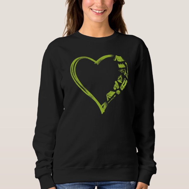 Camping-Ausrüstung Wohnmobil Herz Zelt Sweatshirt (Vorderseite)