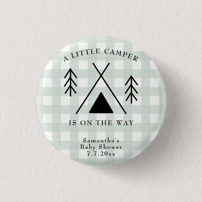 Camping-Baby-Party Button (Vorderseite)