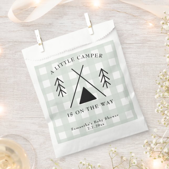 Camping-Baby-Party Geschenktütchen (Ausgeschnitten)