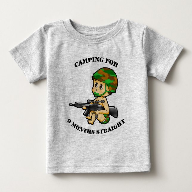 Camping Baby Säugling Anzug T-shirt (Vorderseite)