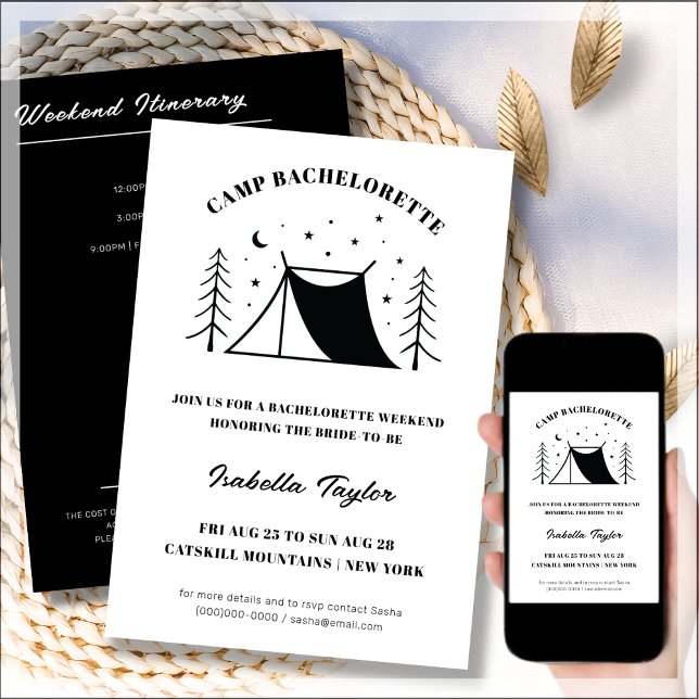 Camping Bachelorette Einladung (Von Creator hochgeladen)