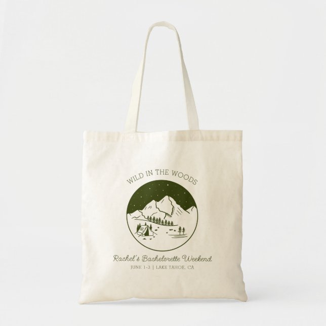 Camping Bachelorette Personalisiert Tote Bag Tragetasche (Vorne)