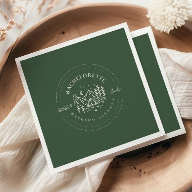 Camping Bachelorette Weekend Serviette (Von Creator hochgeladen)