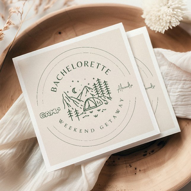 Camping Bachelorette Wochenende Serviette (Von Creator hochgeladen)