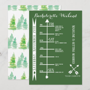 Camping Bachelorette Wochenende Stadtrundgang Einladung
