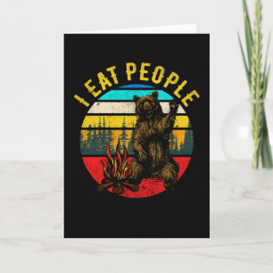 Camping Bär Wandern Funny Camper Geschenk Karte