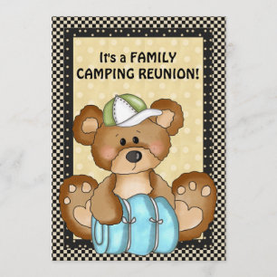 Camping Bear Family Wiedersehen Einladung