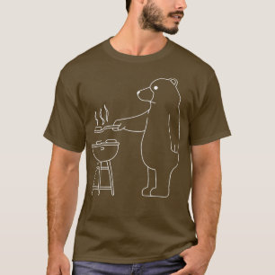 Camping Bear Funny Grizzly Grillen in der Natur T-Shirt