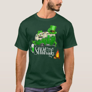 Camping Beer St Patricks Day Kleeblatt Leprechaun T-Shirt