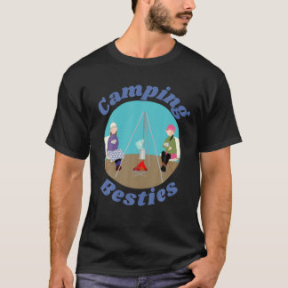 Camping Besties | Niedlicher Frauencamper Graphic  T-Shirt