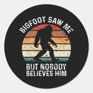 Camping Bigfoot Wandern Yeti Funny Outdoor Geschen Runder Aufkleber