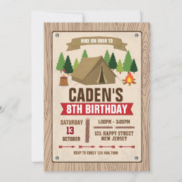 Camping Birthday Einladung