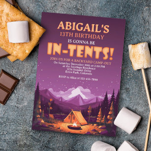 Camping Birthday Einladung