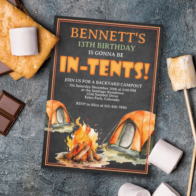 Camping Birthday Einladung (Von Creator hochgeladen)