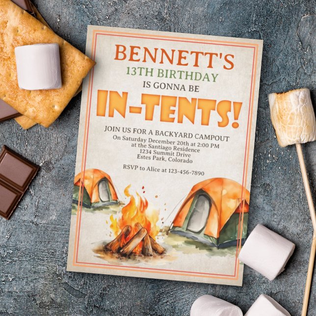 Camping Birthday Einladung (Von Creator hochgeladen)