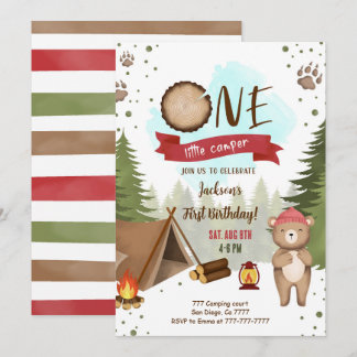Camping Birthday Einladung