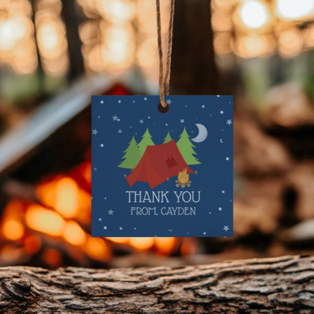 Camping Birthday Party Geschenkanhänger (Von Creator hochgeladen)