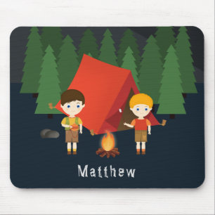 Camping Birthday Party Mousepad
