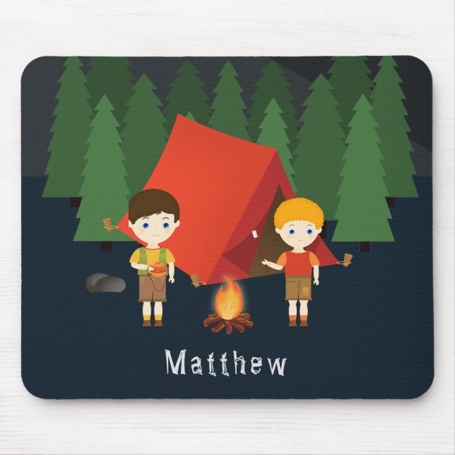 Camping Birthday Party Mousepad (Vorne)