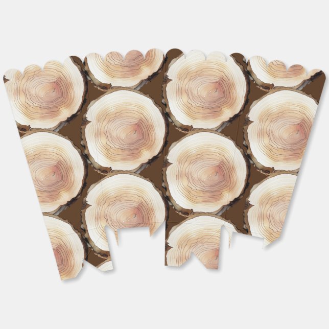 Camping Birthday Wood Pattern Gefälligkeitsbox Geschenkschachtel (Ungeklappt)