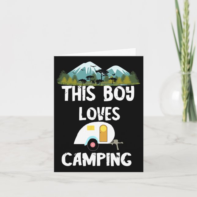 Camping Boy Camp Camper Camping Abenteuer Camping Karte (Vorderseite)