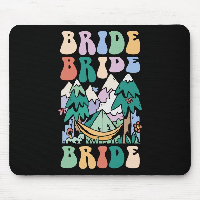 Camping Brautparty Camp Bachelorette Camp Bridge Mousepad (Vorne)