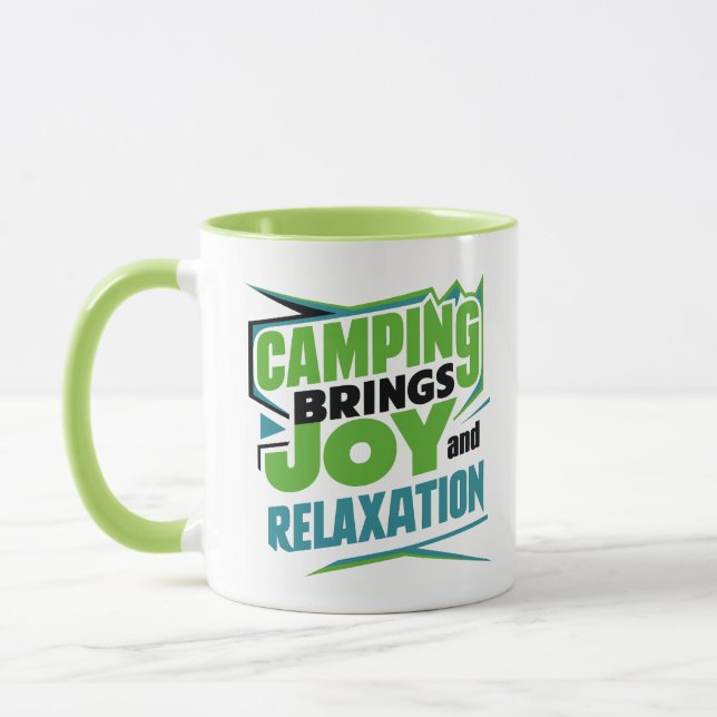 Camping bringt Freude und Entspannung Tasse (Links)