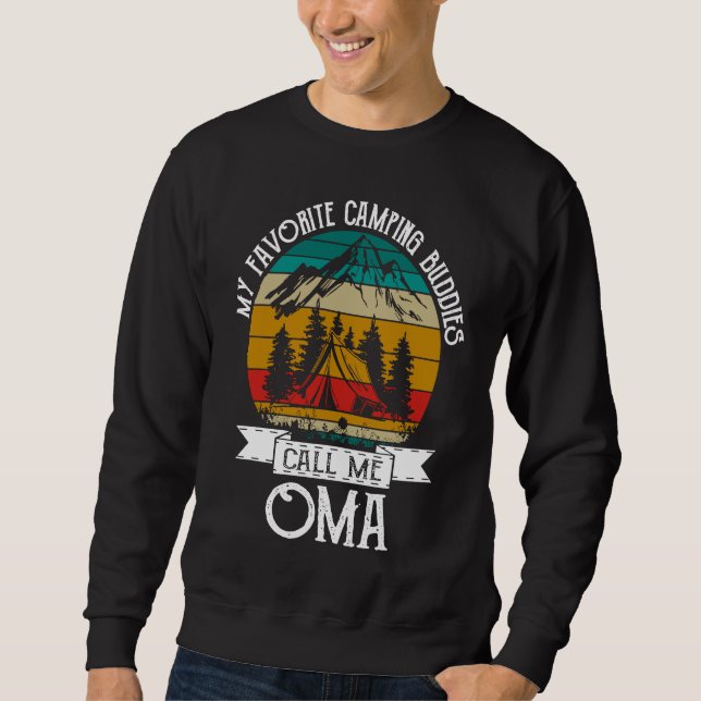 Camping Buddies Call Me Camping Oma Camper Sweatshirt (Vorderseite)
