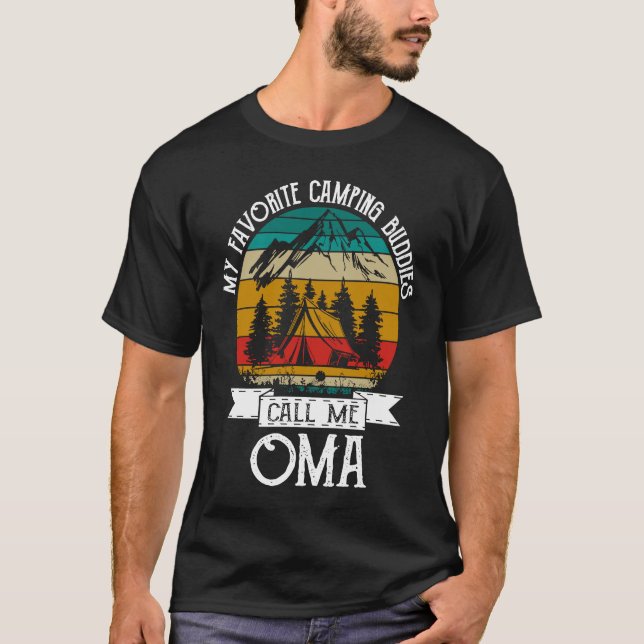 Camping Buddies Call Me Camping Oma Camper T-Shirt (Vorderseite)