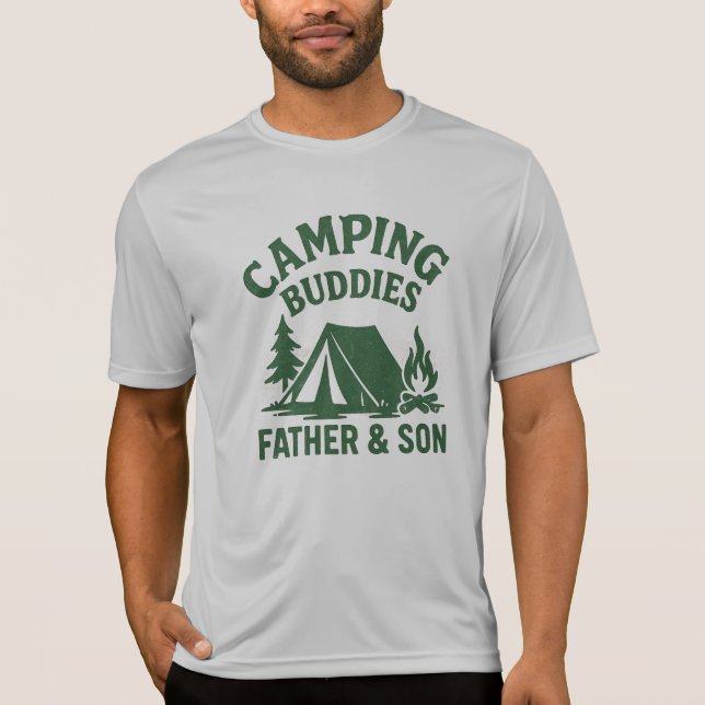 Camping Buddies Father Son Outdoor Adventure T-Shirt (Vorderseite)
